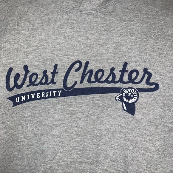 🆕 WCU West Chester University Hoodie SweatShirt Men’s XL Gray Navy Top Pullover - Picture 3 of 9